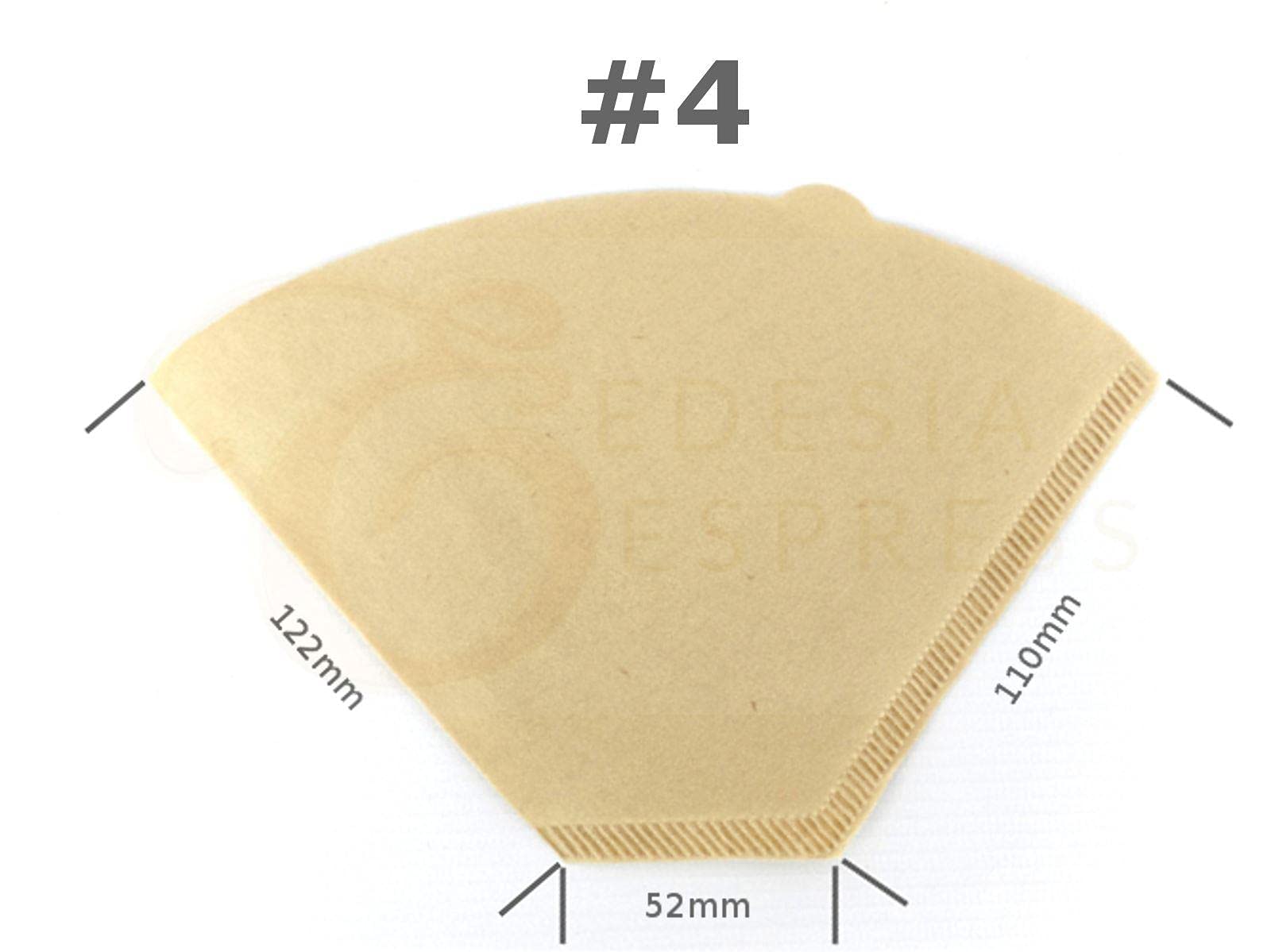 EDESIA ESPRESS – 500 Kegelförmige Kaffeefilter aus Papier – Kaffeefilter Nr.4 für Manuelle Kaffeemaschine, Pour-Over und Sanftes Brühen – Größe 4 Weiß
