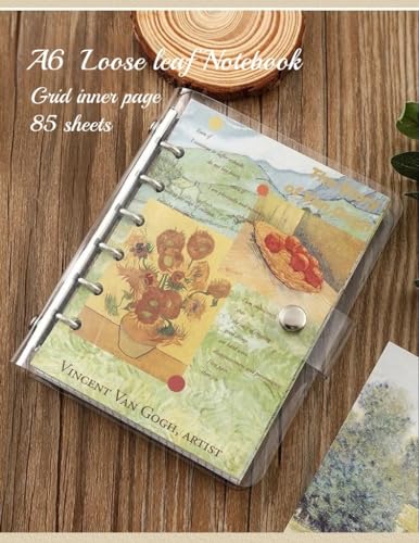 Image of MGNLR Vintage Aesthetic Scrapbook Kit(346Pcs) Scrapbooking Supplies Kit with Bullet Junk Journal,Stationery,A6 Grid Notebook Journaling Gift for Girl (Van Gogh Yellow Scrapbook), Paper