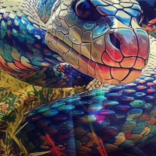Housse de couette python coloré 220x240 cm pour transformer votre lit king size - 7