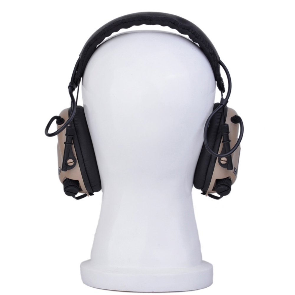 Auriculares electrónicos de protección auditiva con entrada AUX serie M31 que suprime el ruido de disparo dañino amplificando sonidos de bajo nivel (bronceado)