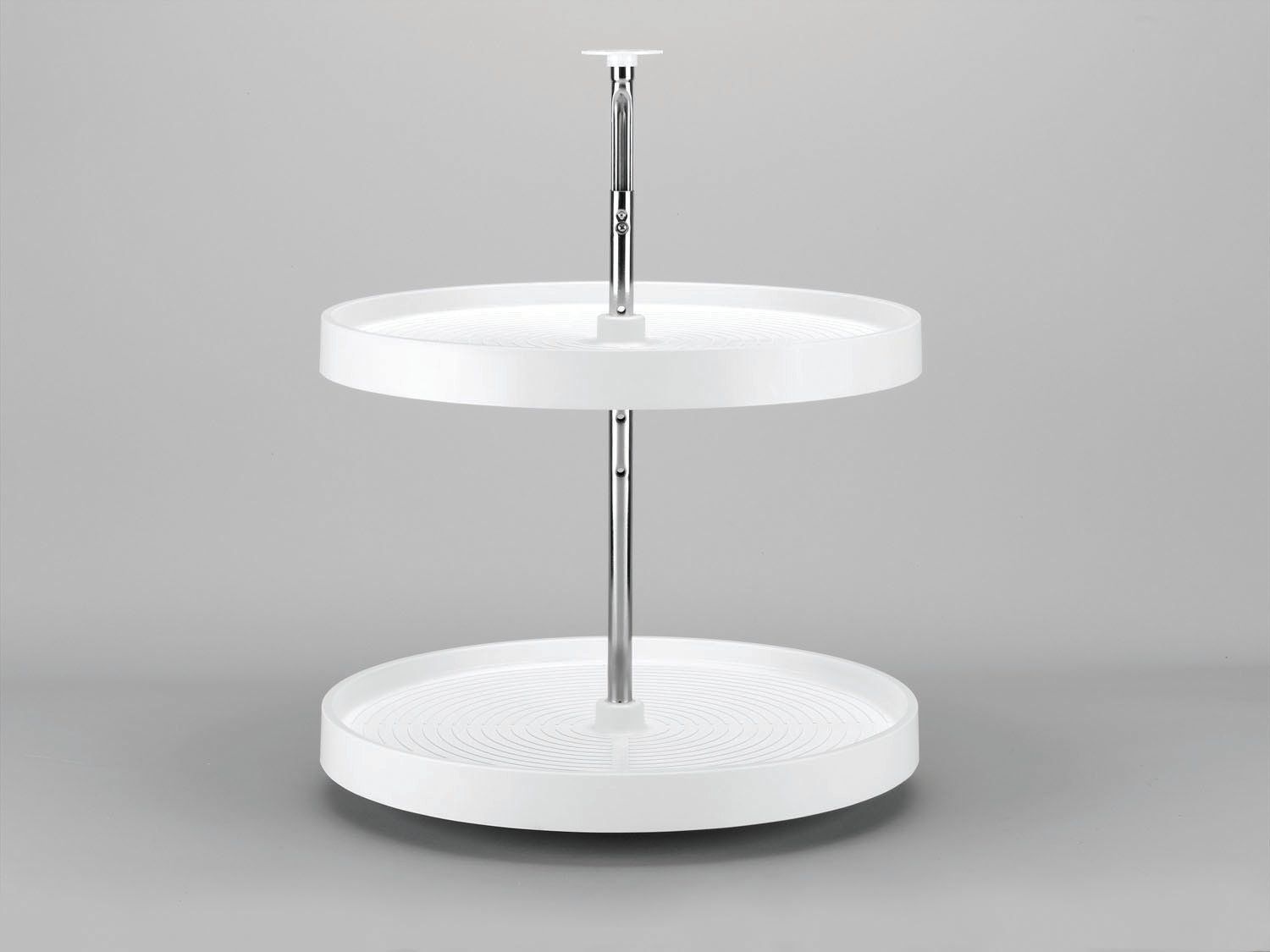 24in Full Round Polymer Lazy Susan Set Almond