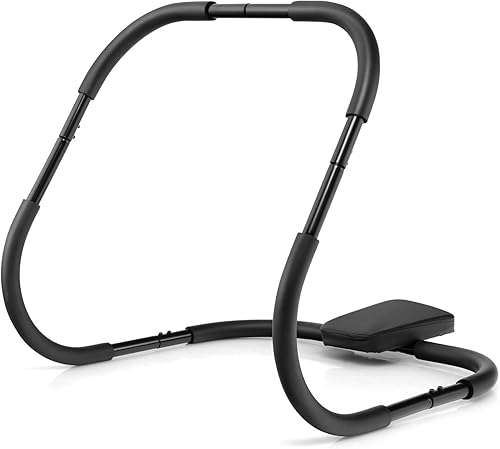 GYMAX Ab Cruncher, entrenador abdominal, rodillo asistente para sentarse con reposacabezas acolchado, máquina de entrenamiento de ejercicio para