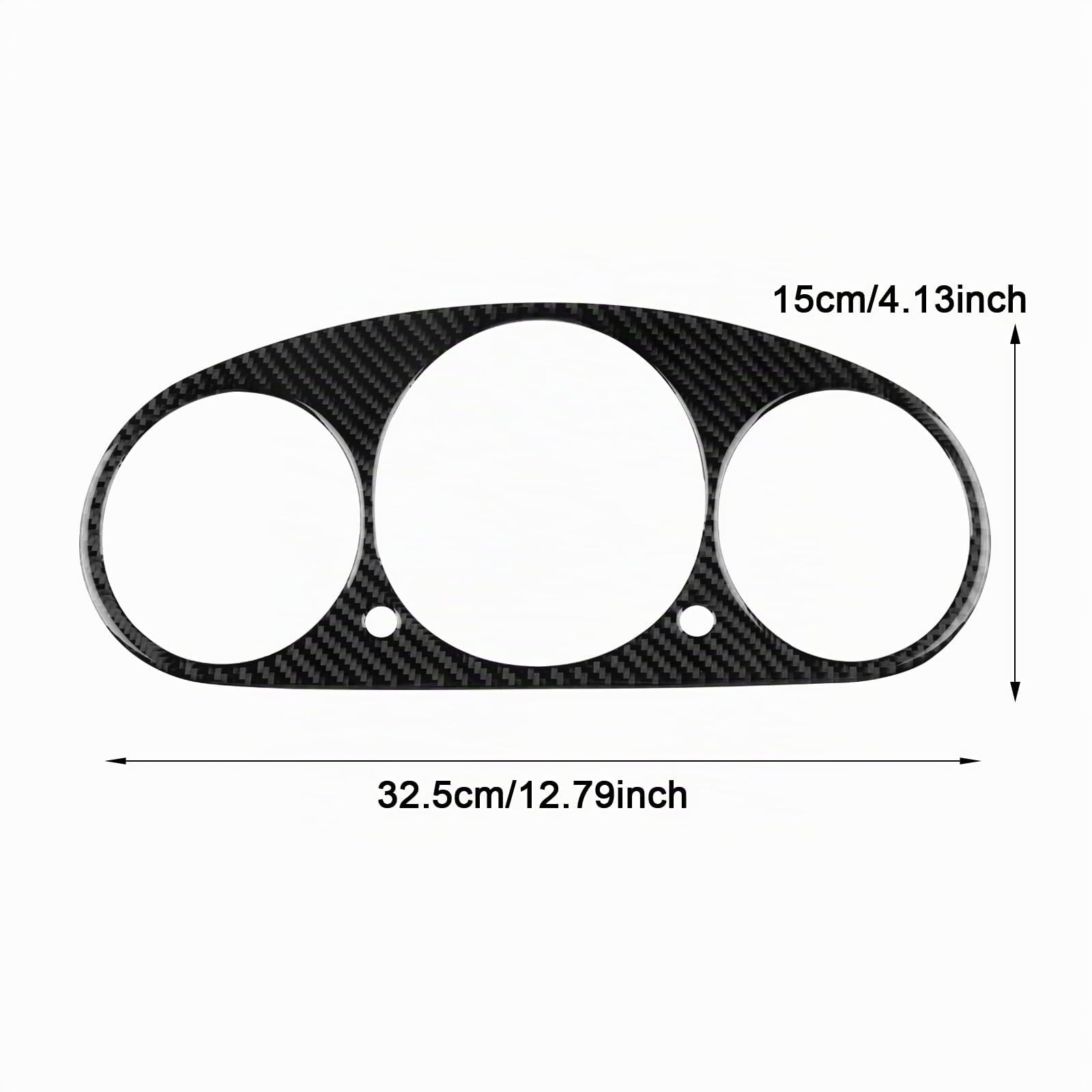 KUNGKIC pour MERCEDES-Benz SLK R170 1996-2003 Fibre de Carbone Voiture Tableau de bord Cadre Compteur de Vitesse Autocollants Compteur de Vitesse Accessoires Intérieurs Décoratifs, Cadeau (Noir)