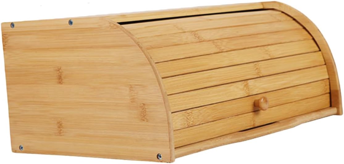 Bread Box Lid, Wooden Kitchen Counter Bread Basket Storage Organizer for Home Bakery and Fruit Storage