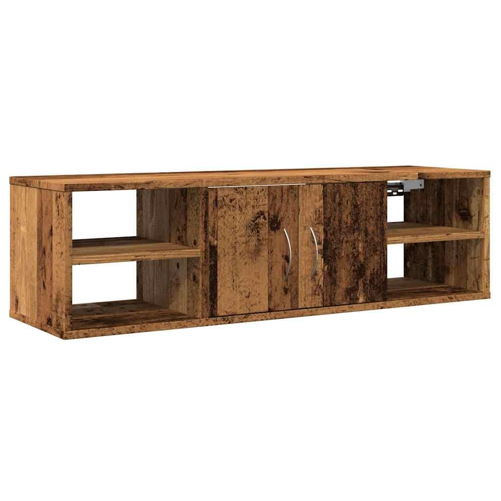 Armario de Pared Madera de ingeniería Madera Vieja 101x30x29 cm, Mobiliario Estanterías Estantes y estanterías, Marrón, 14.95kg