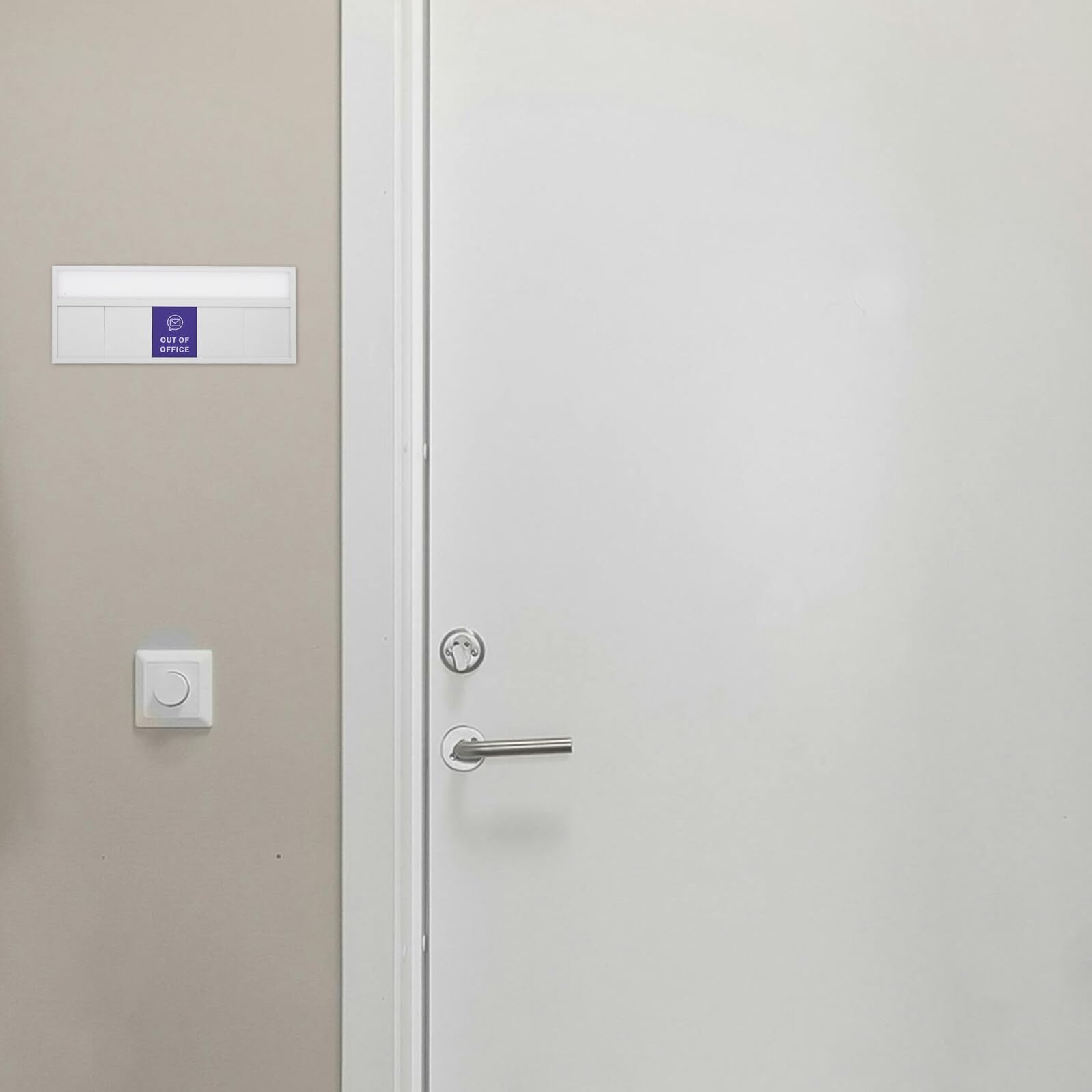 Privacy Slider Sign for Office Door Do Not Disturb Please Knock In Meeting Office Working Remotely Easy Mount Acrylic Door Indicator for Conference Rooms