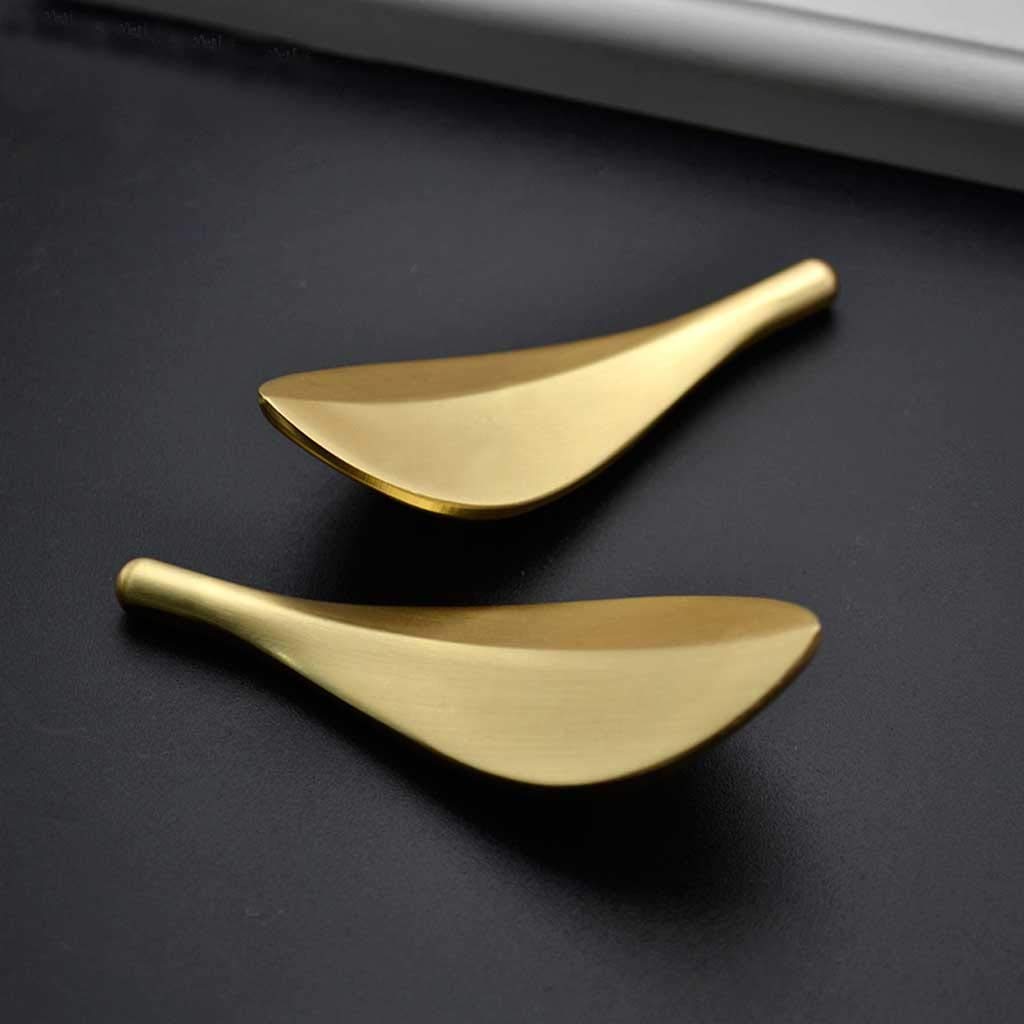 Poignée porte laiton massif feuille d'or 3.2cm pour réparer un meuble sans style