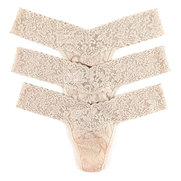 Hanky Panky 3 Pack firma encaje tanga de baja altura de la mujer