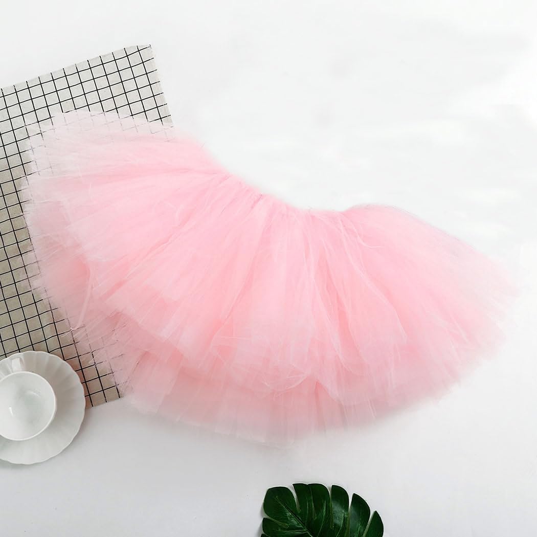 TWINKLEDE Hot Pink Tulle Tutu Skirt Ballet Bubble Dance Skirt Running Tututs for Women - Image 2