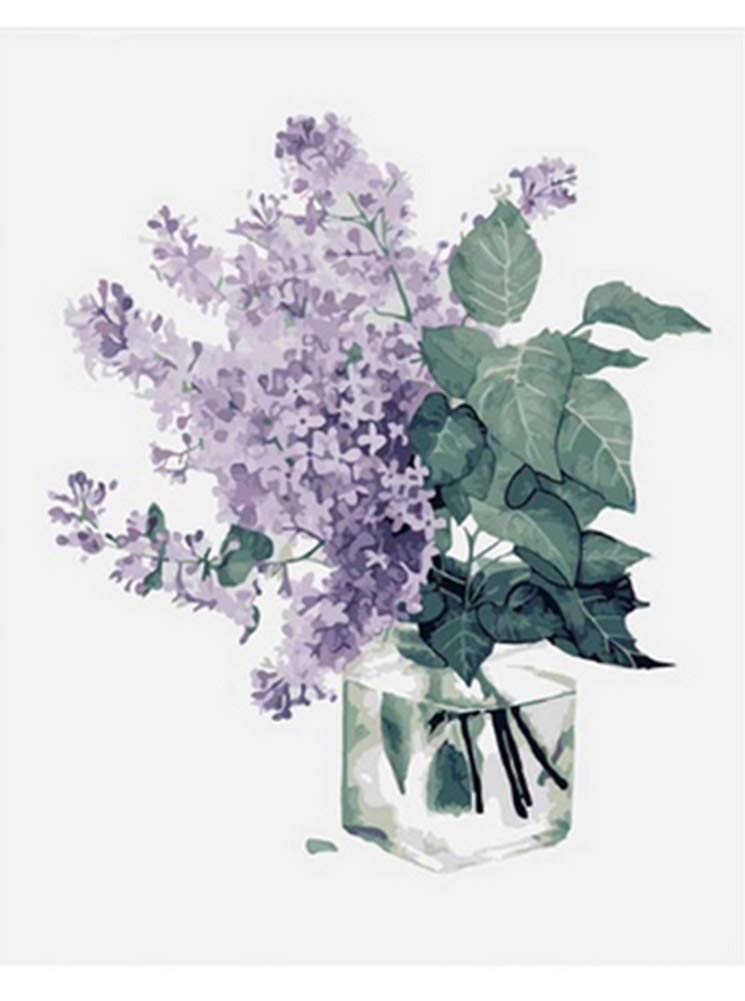 ABEUTY DIY Paint by Numbers for Adults Beginner - Small Fresh - Lilac 16x20 inches Number Painting Anti Stress Toys (No Frame)