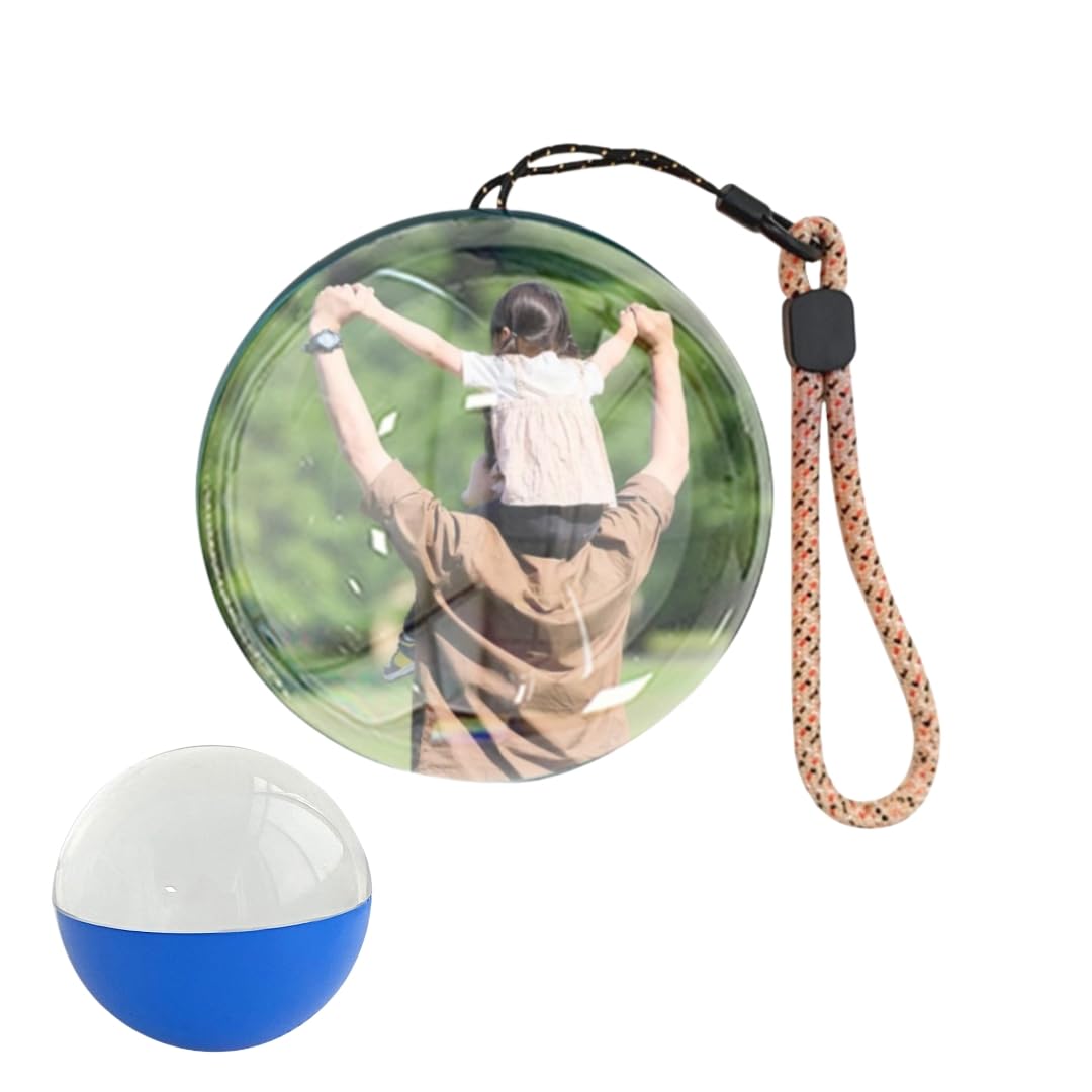 2.7" Custom Crystal Ball Video Player,Memory Sphere Ornament, Memory Orb Custom Video Sphere, Personalized Uploadable Videos &amp; Photos, USB Rechargeable Crystal Ball Video Player(Blue)