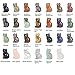 Justinstones Quartz Crystal Gemstone Carved Cat Sculpture Animal Kitten Cat Statue 30mm Mini Crystal Sit Cat Figurine Smooth Cute Small Cat Energy Crystal Decor Gift(Pack of 12)