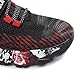 Uerymit Kids Shoes Fashion Casual Non Slip Boys Tennis Shoes Running Gym Golf Athletic Sneakers for Boys Girls Black Red Little Kid Size 13, 1 Pair