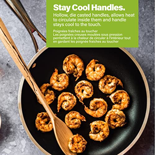 Gotham Steel 10-inch Nonstick Fry Pan Skillet with Ultra Durable Mineral and Diamond Triple Coated 100% PFOA Free, Skillet with Stay Cool Stainless-Steel Handle, Oven & Dishwasher Safe, As Seen on TV