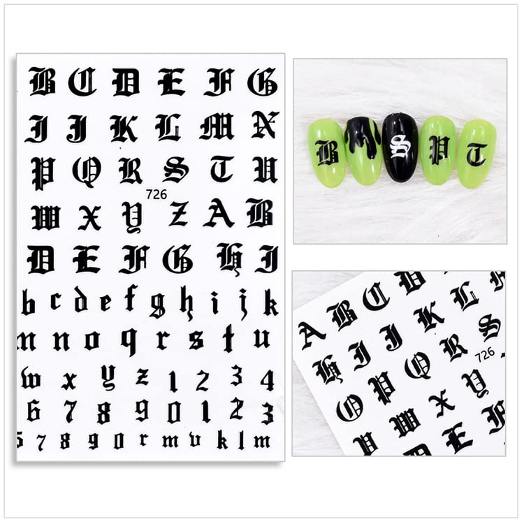 Amazon.co.jp: 9枚 ネイルシール アルファベット 3D 英字 英語