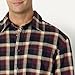 Amazon Essentials (Demi's Pick) Men's Relaxed-Fit Long-Sleeve Flannel Shirt, Dark Burgundy Black Check Plaid, Medium