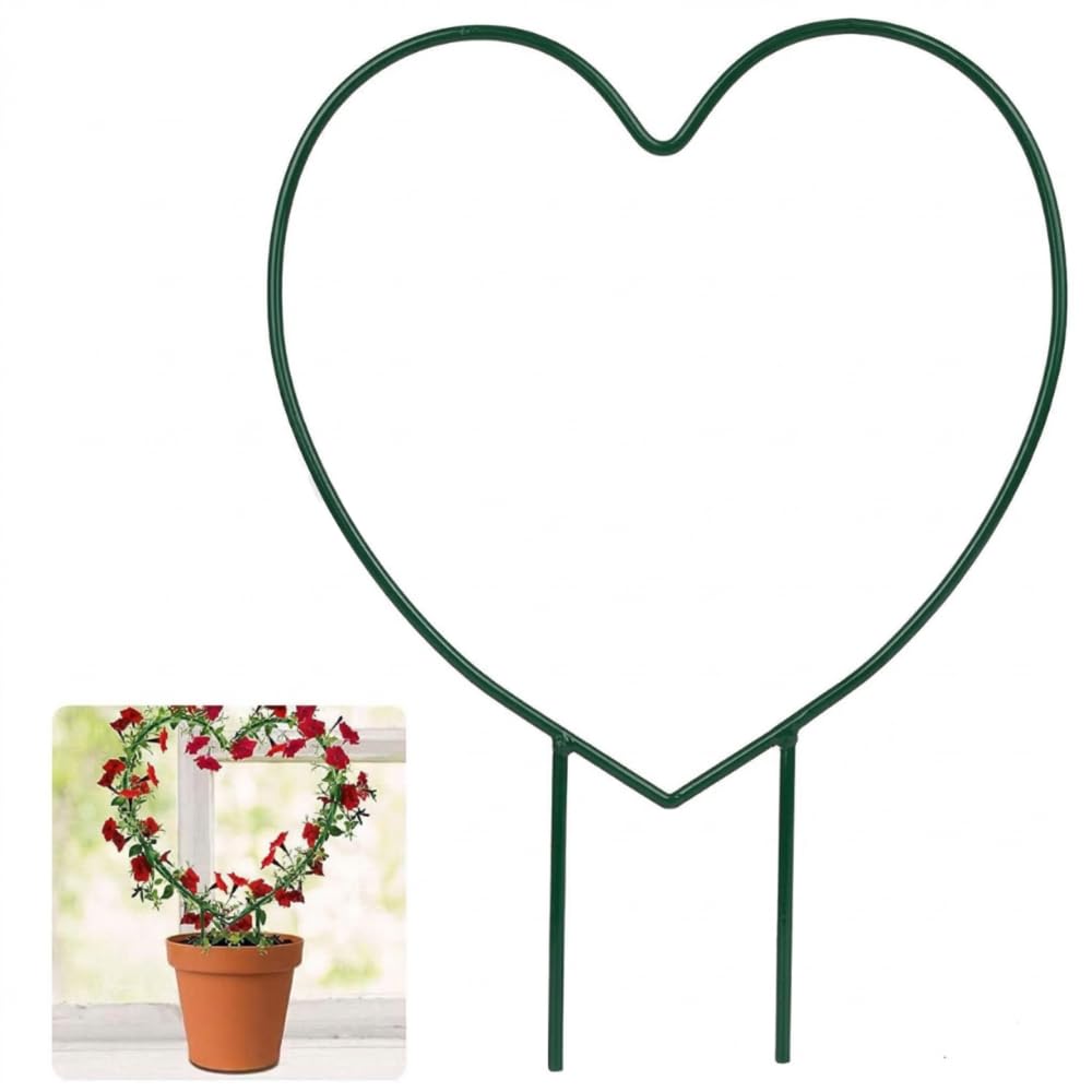 Metal Plant Trellis for Climbing Plants Set of 2, Decorative Plant Support for Climbers, Indoor Outdoor Garden Trellis for Balcony, Money Plant, Vine Support Frame (Black) (1)-image-45