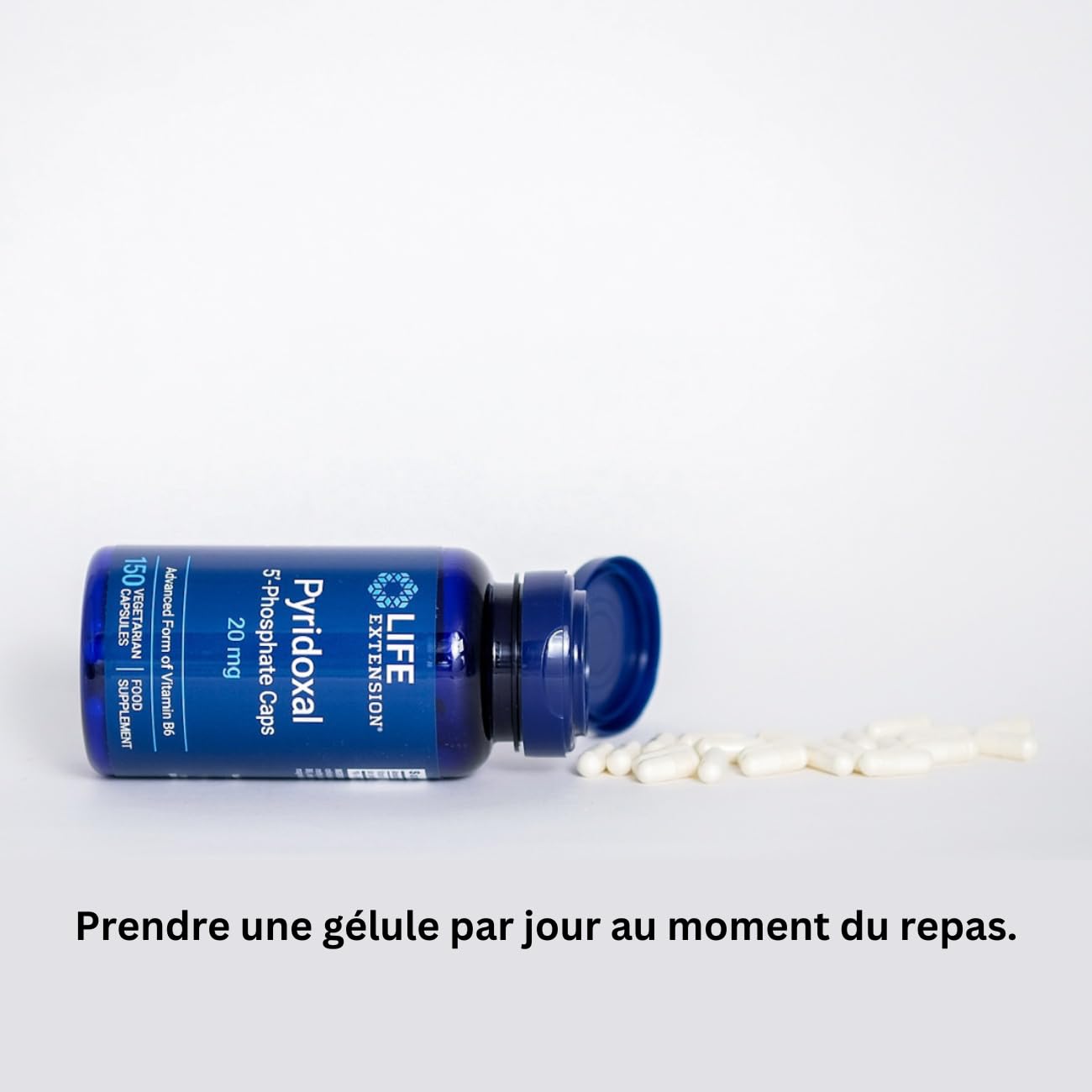 Life Extension - Pyridoxal 5'-Phosphate 20 mg, 150 Gélules Végétariennes – Soutient le Système Nerveux, le Métabolisme Énergétique, le Métabolisme du Glycogène et la Santé Cardiaque