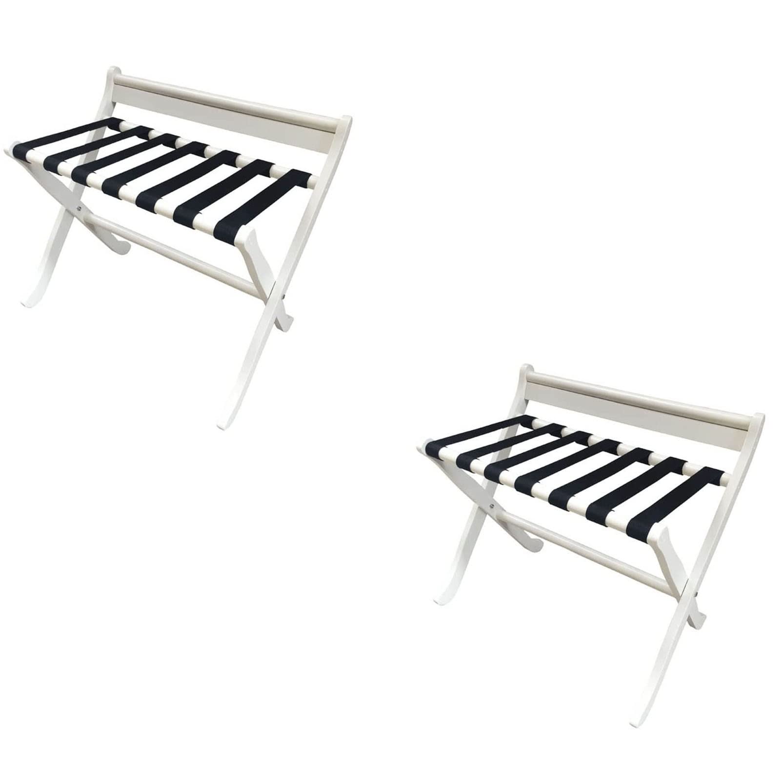 Genérico Portaequipajes clásico, maletín de Equipaje Plegable de Madera de Dos Niveles, Organizador de Madera Plegable, diseño de fácil Montaje para el hogar, Dormitorio, Viaje, Hotel (Colo