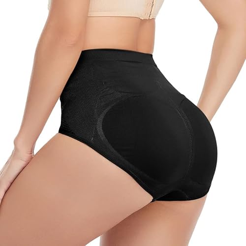 Shaperin Womens Butt Lifter Padded Panties High Waist Hip Enhancer Briefs Seamless Tummy Control Body Shaper Underwear (Small,Black) #TOP28