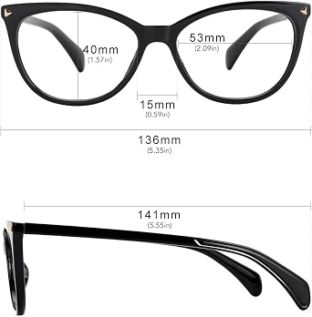 MEETSUN Non Prescription Glasses Frames For Women,Retro Cateye Fake Eyeglasses HD Clear Lens