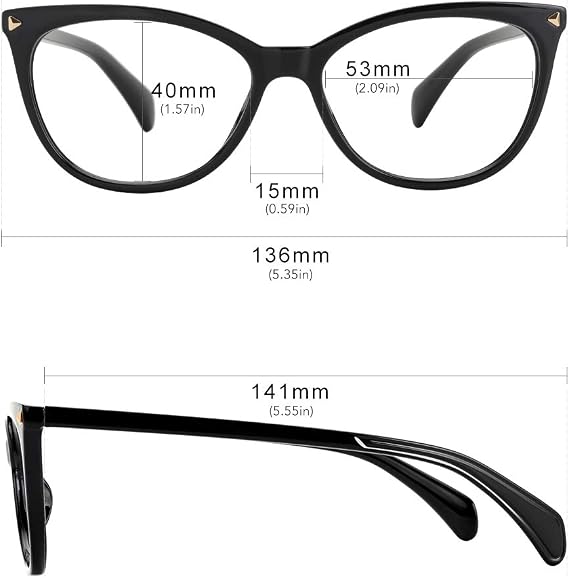 MEETSUN Non Prescription Glasses Frames For Women,Retro Cateye Fake Eyeglasses HD Clear Lens