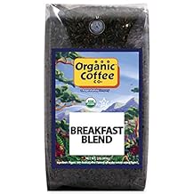 Organic Coffee Co. Breakfast Blend Whole Bean Coffee 2LB 32 Ounce Medium Light Roast USDA Organic
