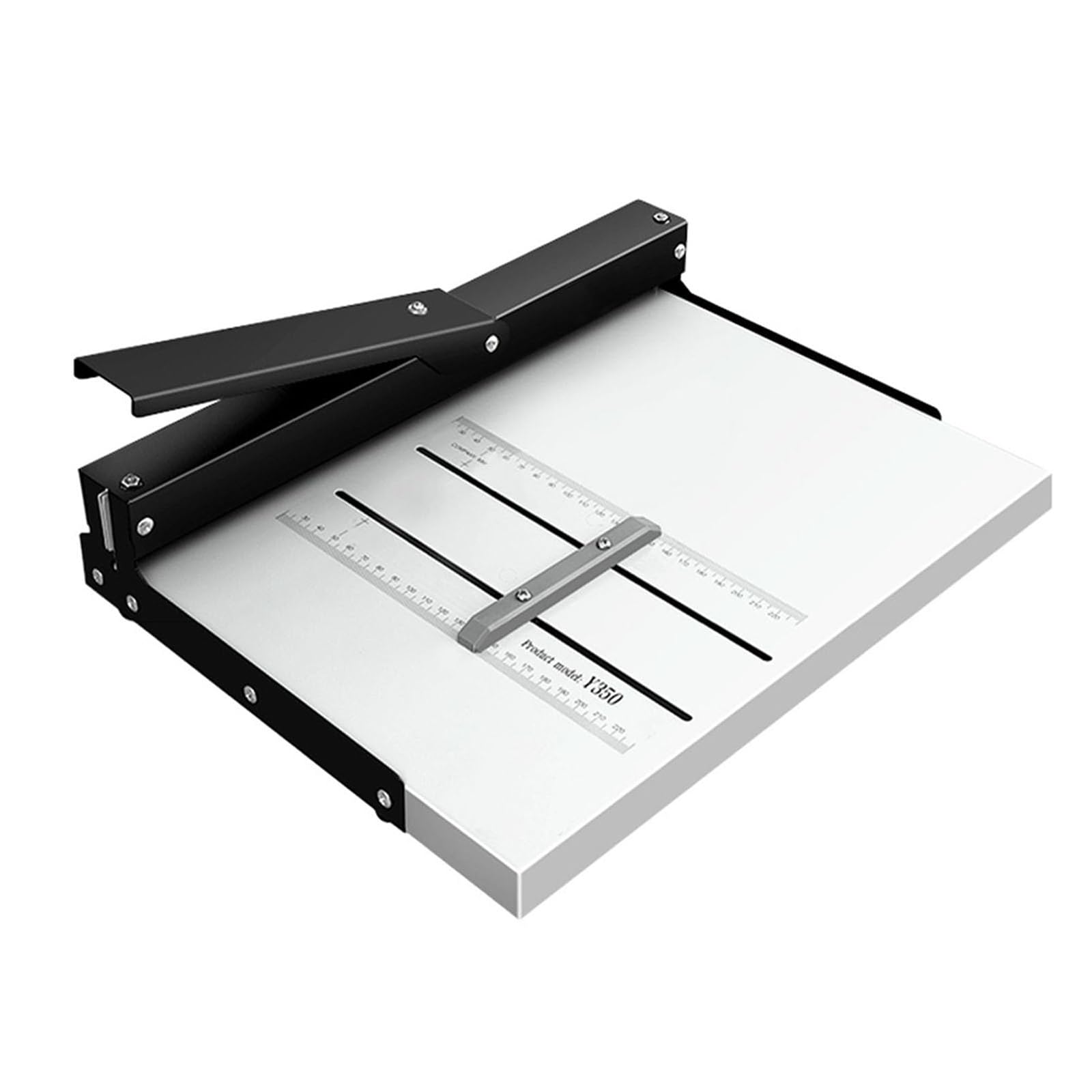Macchina cordonatrice manuale, macchina cordonatrice per impieghi gravosi, cordonatrice da tavolo da 350 mm con righello di posizionamento, maniglia, piegatrice per carte per documenti, libretti, ca