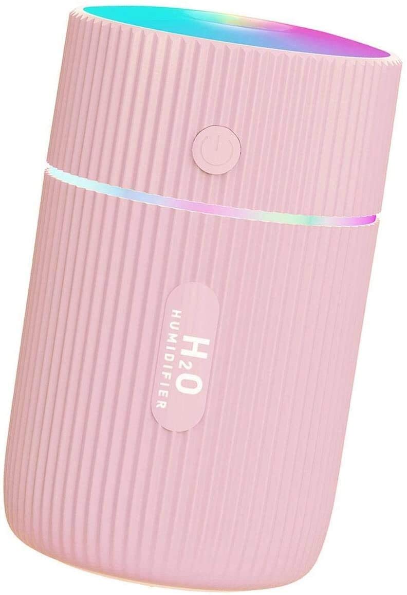 Purificateur d'air portable 220ml rose avec fonction de synchronisation USB pour intérieur