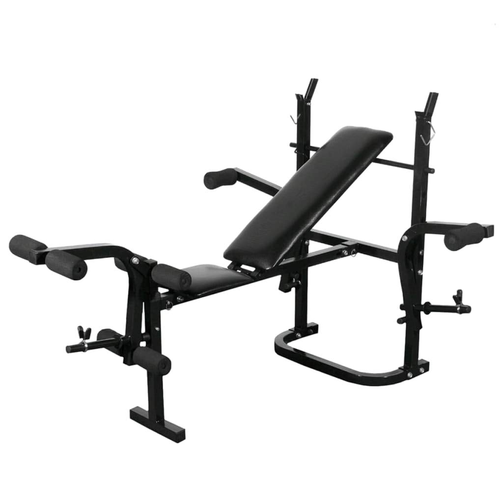 Festnight Gimnasios en Casa - Banco Musculación Multifunción Ajustable Plegable con Soporte Pesas, Pesas y Mancuernas 30,5 kg