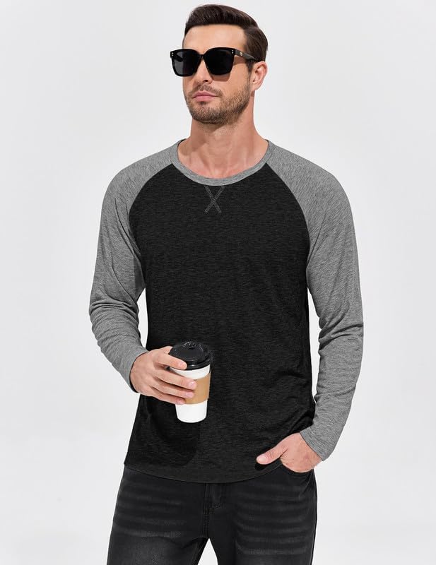 Men's Long Sleeve Shirts T Shirt Cotton Shirt Crewneck Shirts - Image 3