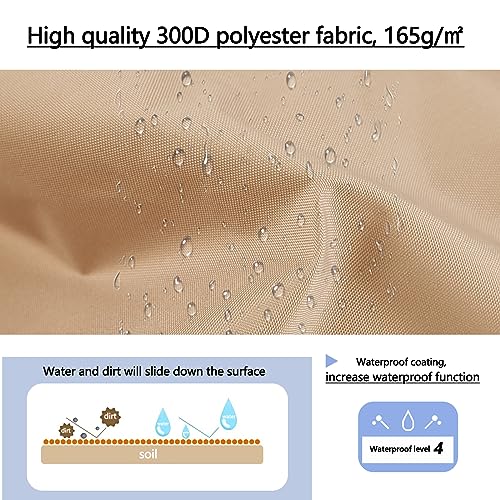 Housse de protection balcon sable 150x300 cm imperméable pour extérieur