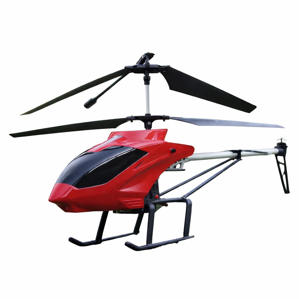 Resteq RC Helicopter with Gyroscope, Metal Structure, LED, 80 cm, Stable, Remote Control