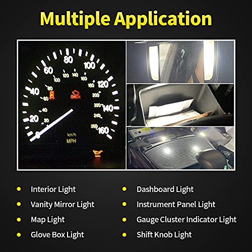 Bombillas LED T5 para auto 20 piezas blanco frío 6000K miniatura 5