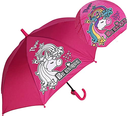 CHAATEWALA™ Magic Unicorn Color Changing Umbrella, Umbrella Changes Color in Rain, Umbrella for ...