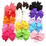 Foxnovo Hair Clips Boutique Hair Bows Clip For Girls Kids 15 Pcs