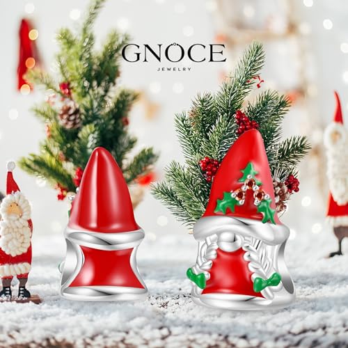 Image of GNOCE Christmas Charm Silver Plated & Sterling Silver Bracelet Gift