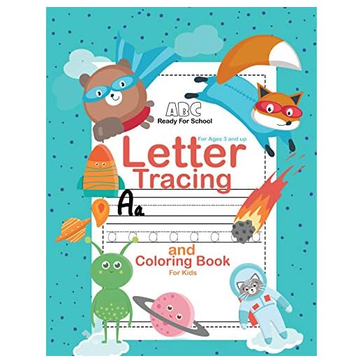 Letter Tracing and Coloring Book For Kids Ages 3 and up: ABC Ready For School (Workbooks for kids 3-5 1)