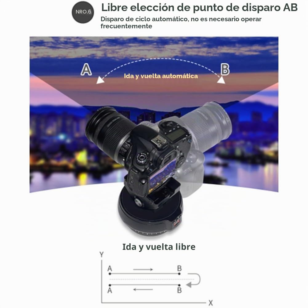 YT-1200 Rotación Panorámica Control Remoto Pan Tilt Trípode Motorizado Cabezal Eléctrico para Teléfonos Cámaras