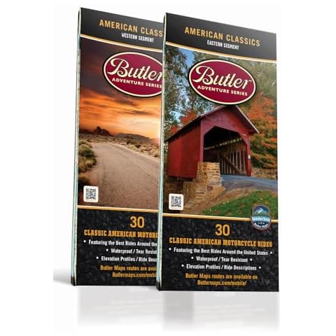 Best Paved Road Rides in America - The American Classics Experience Series Map Cover