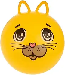 Bola Pula Pula Inflável Infantil com Alça – Brinquedo Educativo e Seguro para Coordenação Motora e Equilíbrio (Amarelo, Grande)