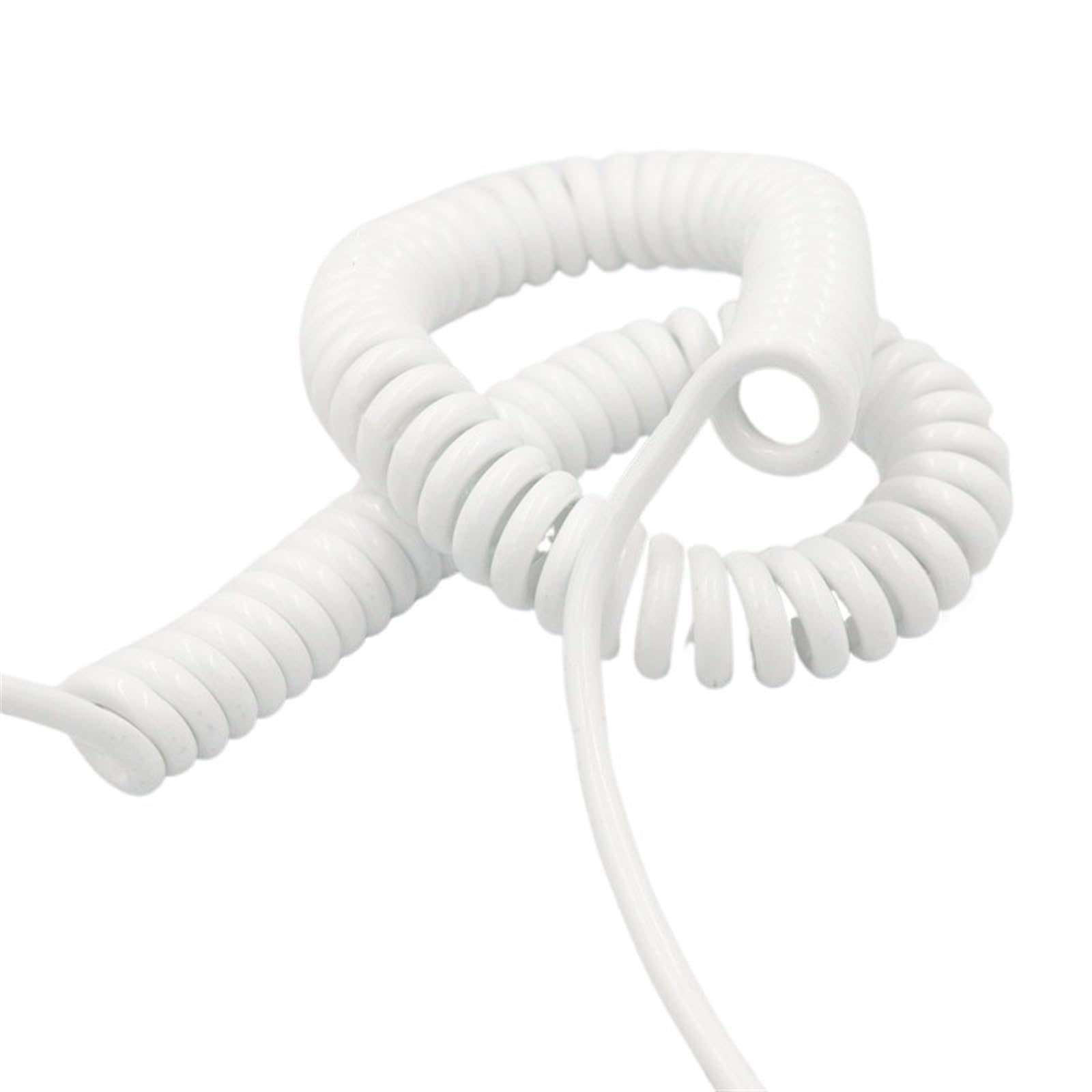 Cavo a spirale telescopico, 6 core 24 AWG Cavo telescopico a spirale 0,2 mm 2 mm 2 Bianco Stretch 3-15 metri Estensione del cavo a spirale del cavo a spirale (8 metri)