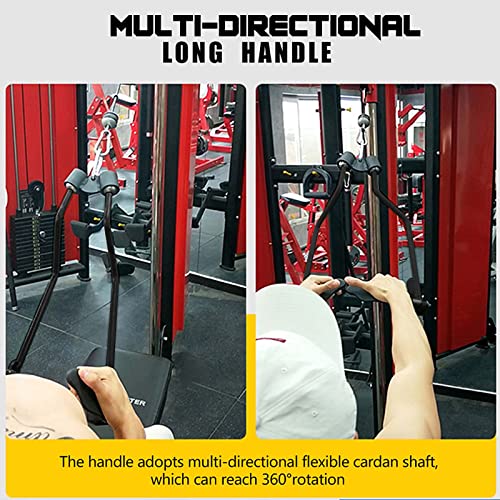 Image of Adjustable Lat Pull down Bar, Cable Machine Attachments for Gym, Home Gym Fitness T-bar Row Pulldown Attachments, Lat Pull Down Machine Wide Grip Neutral Grip Handle