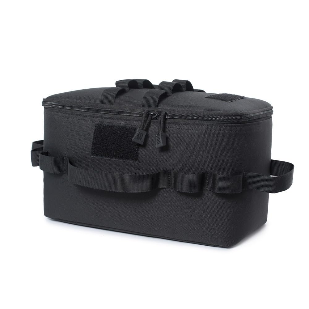 BDKMMS Camping Storage Bag, 11L Waterproof Cooking Utensils Organizer Trunk Portable Cookware Tote Bag for Camping Hiking Travel