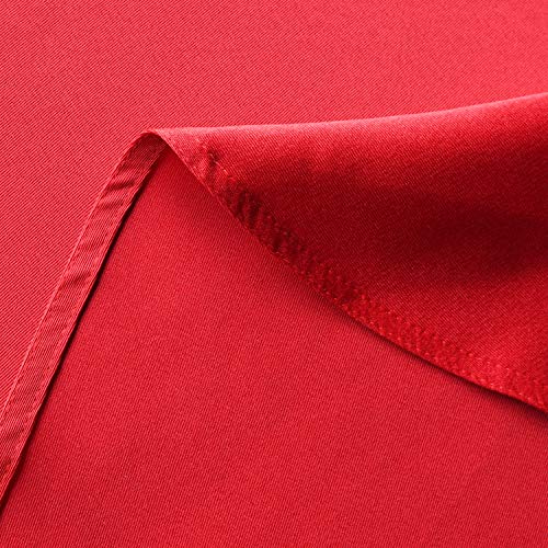 Image of Obstal 210 GSM Round Red Tablecloth - Oil-Proof Spill-Proof Waterproof Table Cloth, Christmas Decorations Fabric Table Cover Protector for Holiday Party (Rio Red, 60 Inch Diameter)