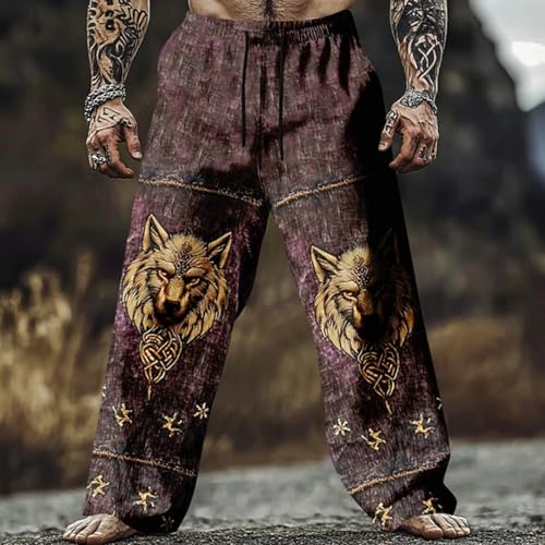 Pantalon ete homme decontracte a imprime mode 3D numerique - 3