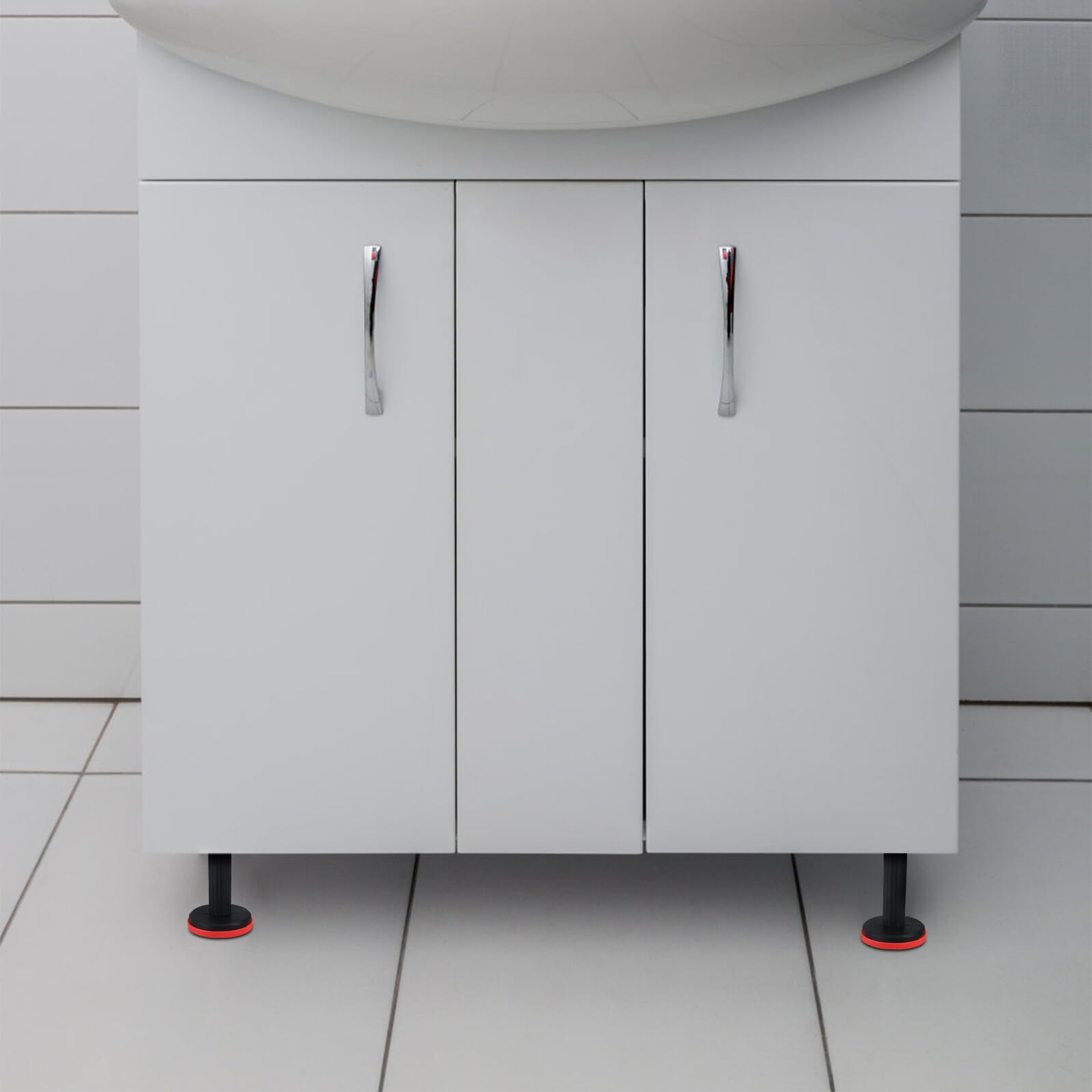 2 Stück Verstellbare Möbelbeine mit 18-44cm Bereich, Schwarz