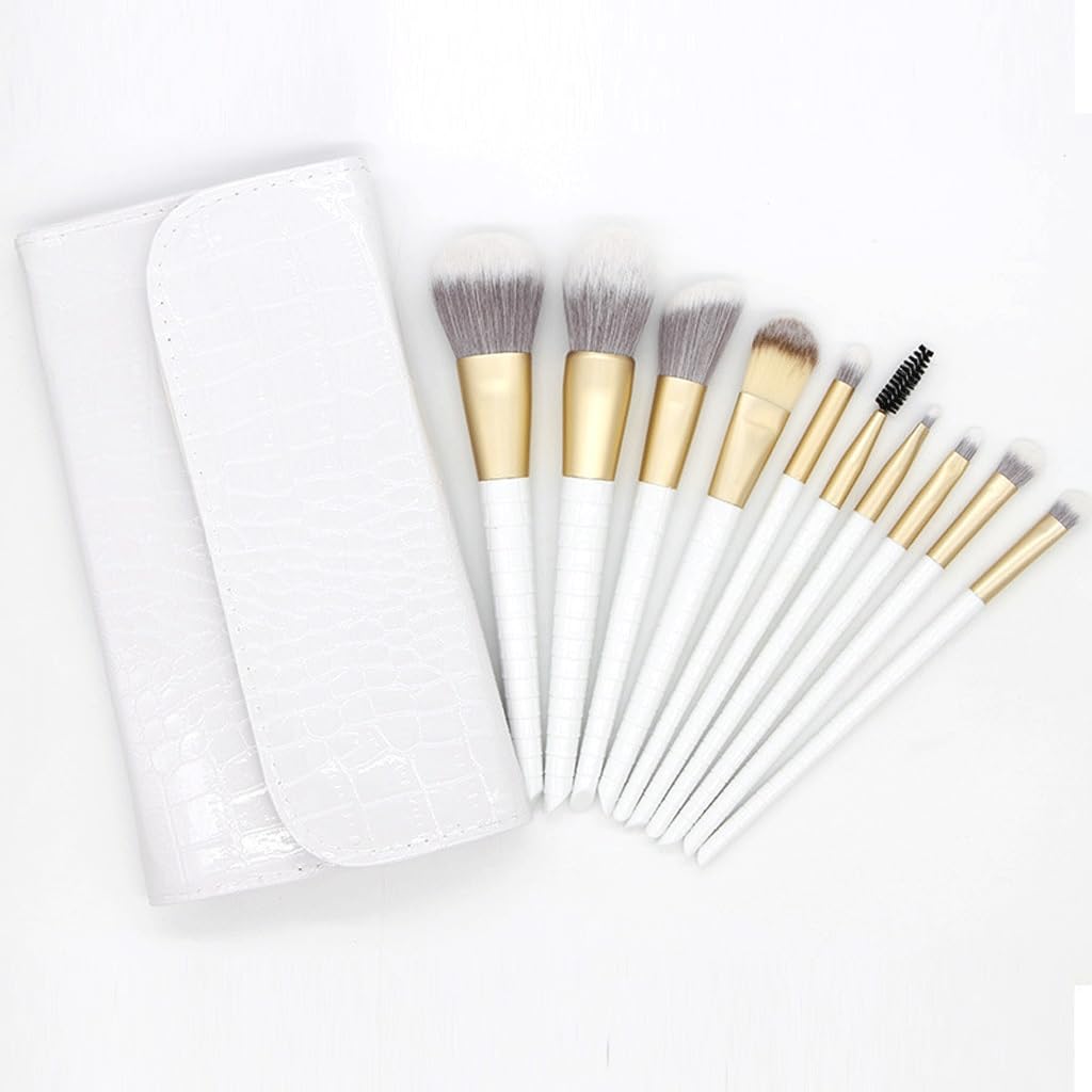 10 pezzi di set pennelli for trucco, for ombretti in polvere, strumenti bellezza for capelli morbidi