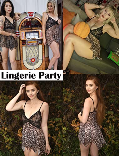 Image of Avidlove Lingerie for Women Lace Babydoll Sleepwear Boudoir Outfits Plus Size Langeray XS-5XL