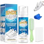 Wonshine Shoe Cleaner Foam 200ml, White Trainer Cleaner With Brush & Cloth, Deep Cleaning Formula and Shoe Cleaning Kit for Suede, Leather, Knit, Boots, Canvas, PU (xzpmqjj-w01)